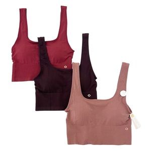 Danskin Intimates 3 Pack Comfort Longline Lounge Bra LG NWT